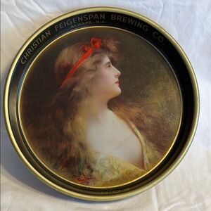 Vintage Christian Feigenspan Brewing Co. Decorative Tray